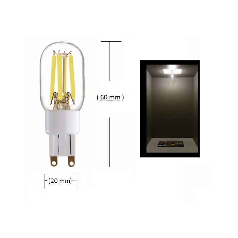 Ampoule LED G9 équipée de quatre filaments LED - dimmable 4