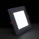 Spot LED 20W encastrable bicolore carré ultra-plat - 230V