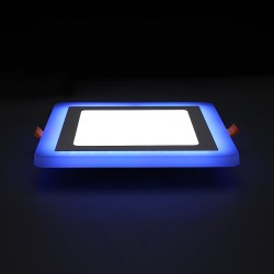 Spot LED 20W encastrable bicolore carré ultra-plat - 230V